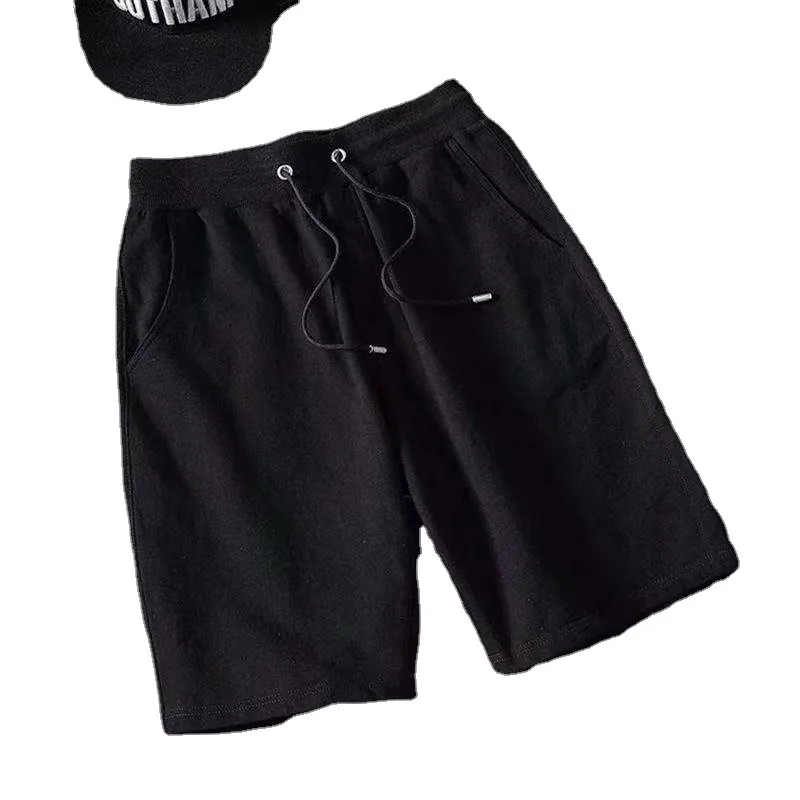

Summer 2021 new combed cotton plain color shorts for student couple casual trend loose size beach tracksuit pants