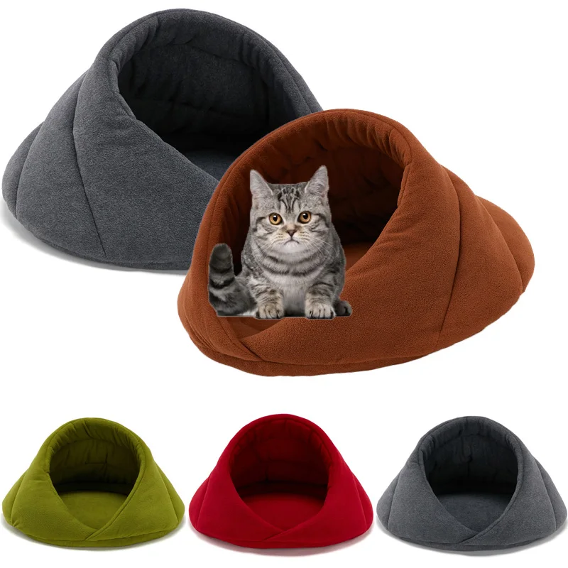 Мягкое теплое гнездо для собаки кровать-домик спальный мешок коврик подкладка