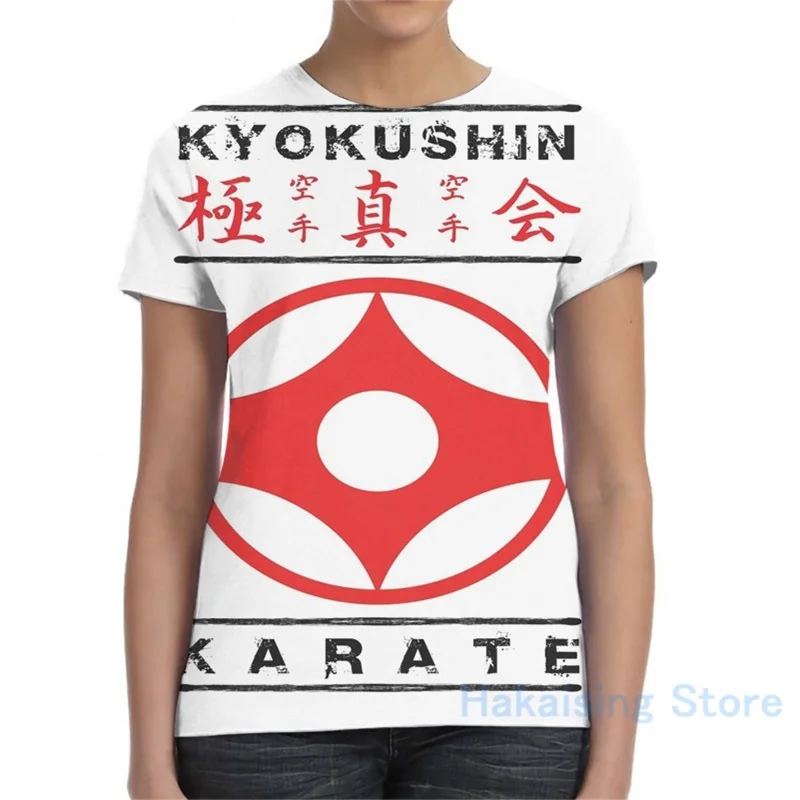 Мужская и Женская Футболка Kyokushin с принтом карате модная футболка коротким