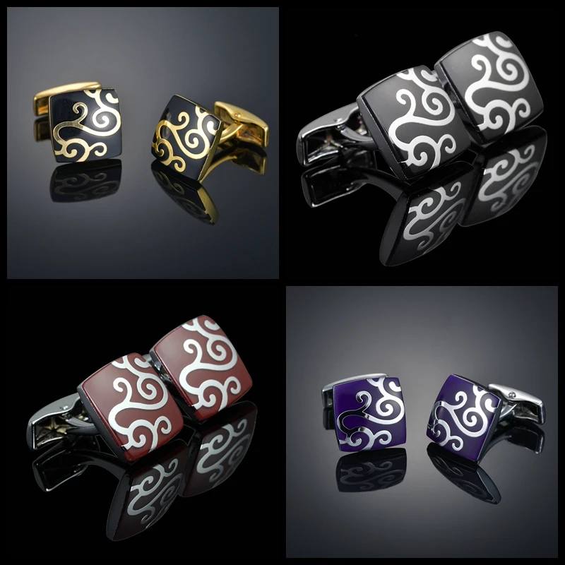 Запонки элегантные черные запонки в форме облака для запонок мужские