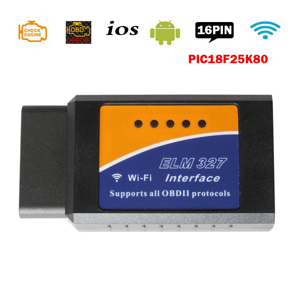 

Auto Scaner ELM327 WIFI V1.5 Obd2 Car Diagnostic Tools PIC18F25K80 Chip ELM 327 V 1.5 Wi Fi OBD 2 Code Scanner For iOS/Android