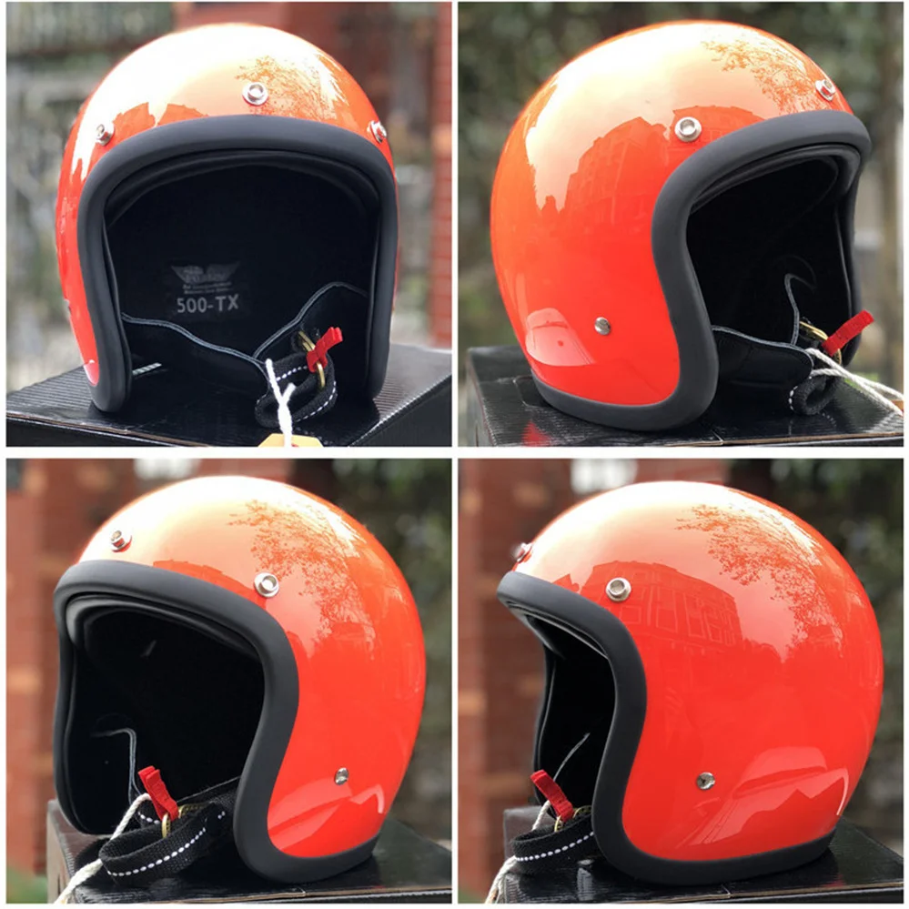 

Винтажный мотоциклетный шлем с открытым лицом для Кафе Racer Ретро Мотоцикл Скутер для верховой езды 3/4 Jet HelmetsTT & CO японский стиль Moto Casco
