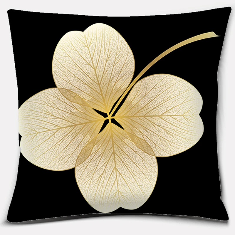 

Black and Gold Pillowcase Decorative Sofa Cushion Case Bed Pillow Cover Home Decor Car Cushion Cover Cute Pillow Case 45*45cm