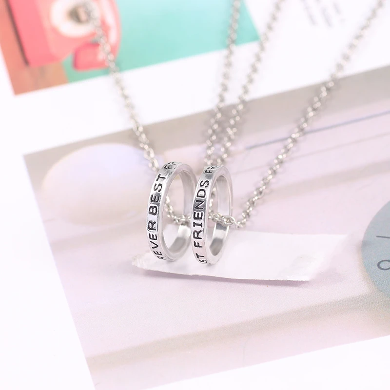Ожерелья для лучших подруг набор из 3 штук круглых простых кулонов для девочек, женщин, сестер, лучших подруг (BFF), ювелирные изделия, 2023 год.