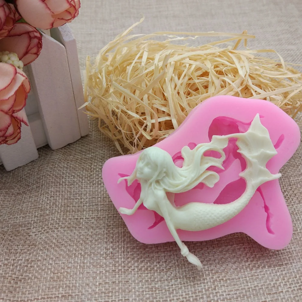 Форма для выпечки украшения 3D Русалочка плесень инструменты DIY силиконовый торт