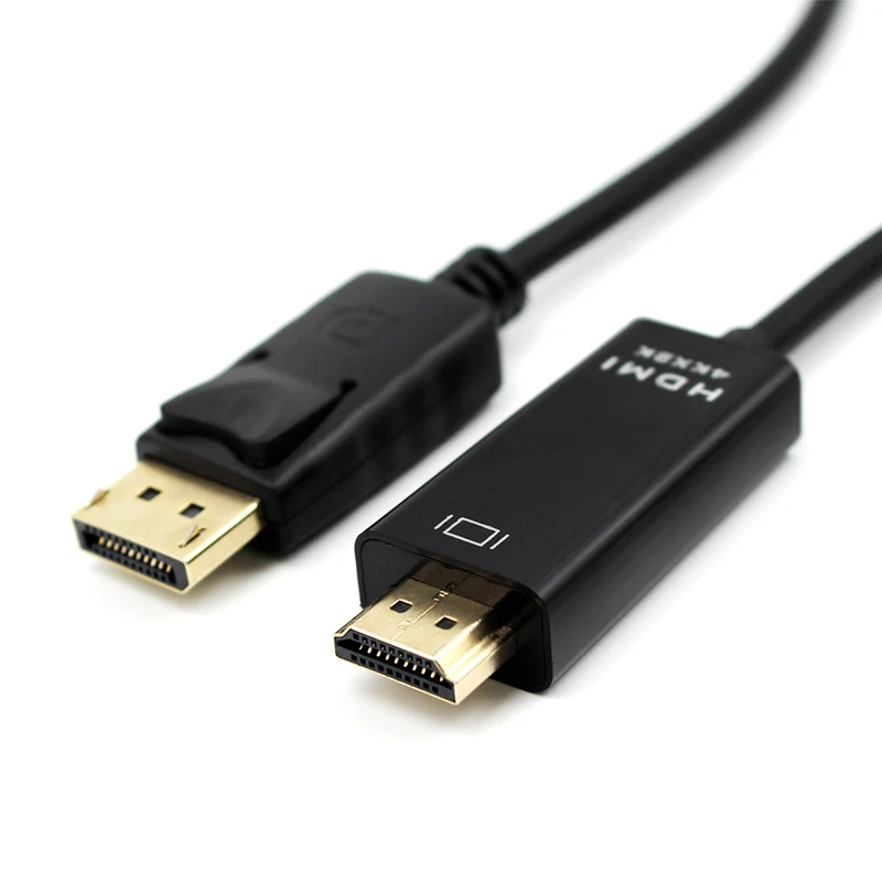 Кабель DP-HDMI 4K30Hz позолоченный DisplayPort 1,2 для HDTV проектора ноутбука, Montor N165Black 1,8 M