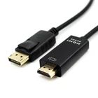 Кабель DP-HDMI 4K30Hz позолоченный DisplayPort 1,2 для HDTV проектора ноутбука, Montor N165Black 1,8 M