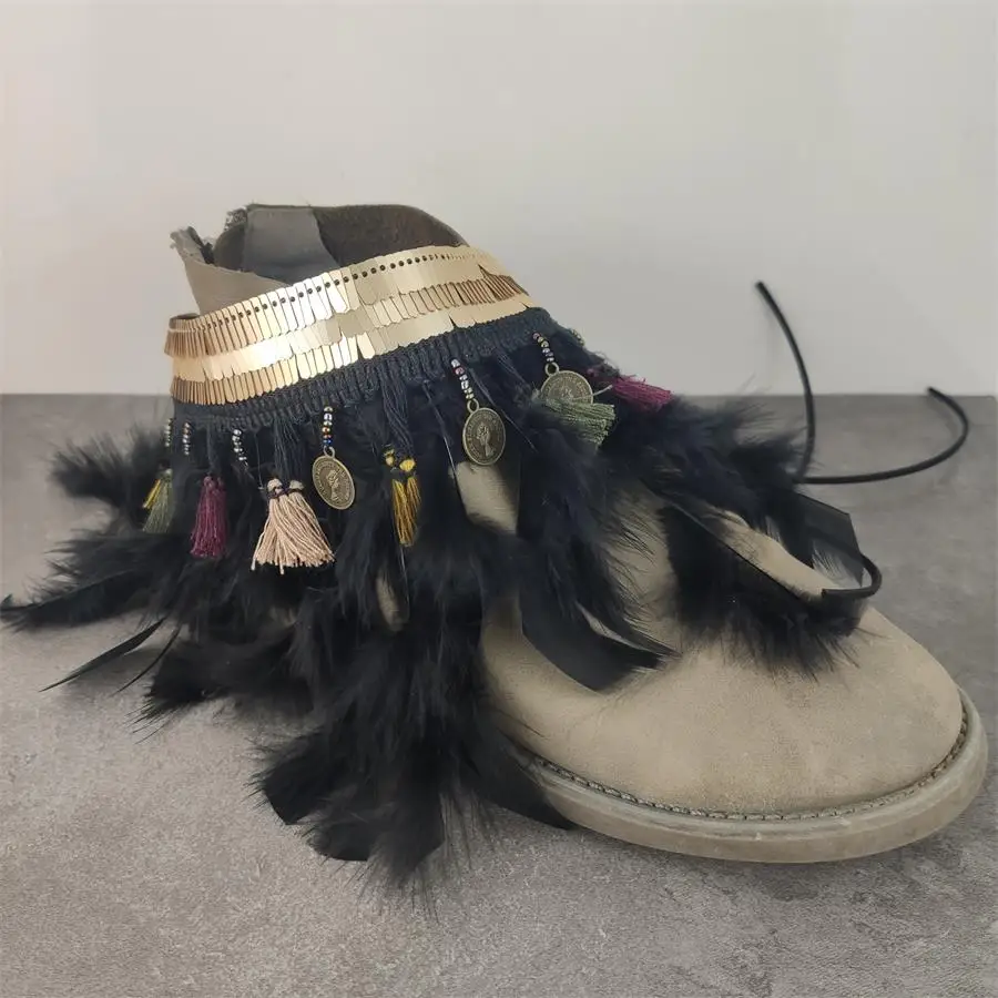 Женская обувь с ремешком Креативный дизайн Удобные ботильоны на шнуровке