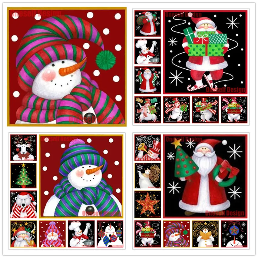 Набор для алмазной вышивки сделай сам рождественские Стразы со снеговиком