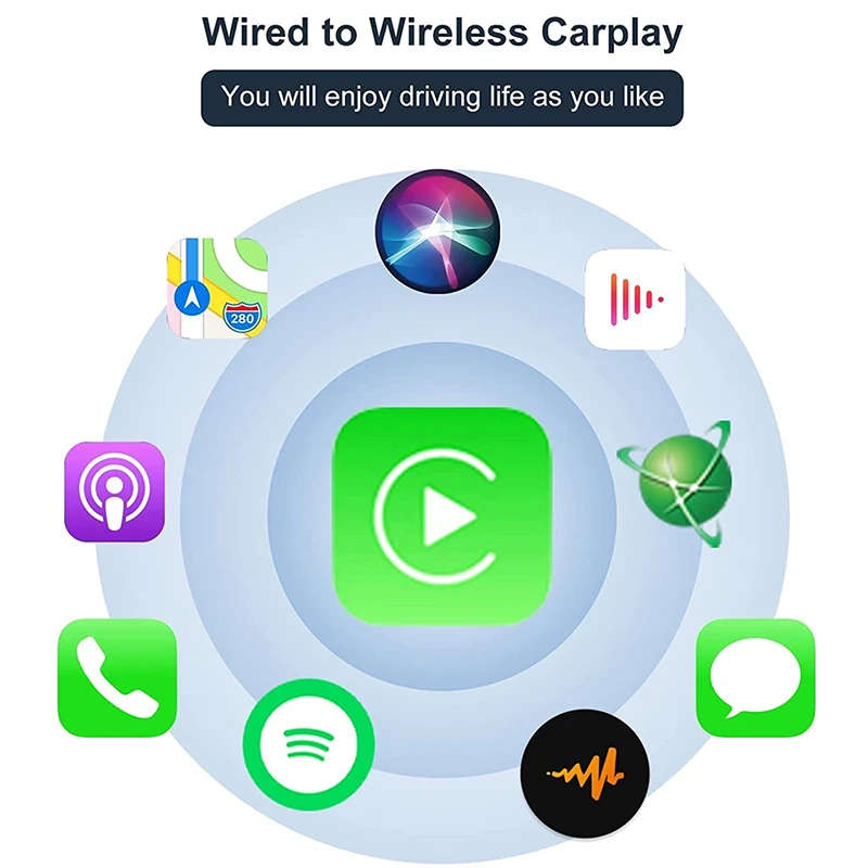Автомобильный мультимедийный плеер Carplay беспроводной адаптер для Android