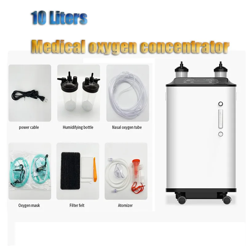 

10 Liters Medical Oxygen Concentrator 10L 5L Portable Oxygen Machine Home Portable Care Medical Atomizer 110V 220V ZY-10ZW