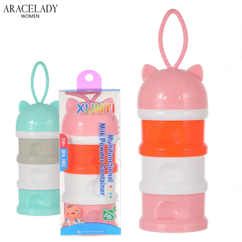 Новый портативный контейнер для хранения детского питания с 3 рисунками из