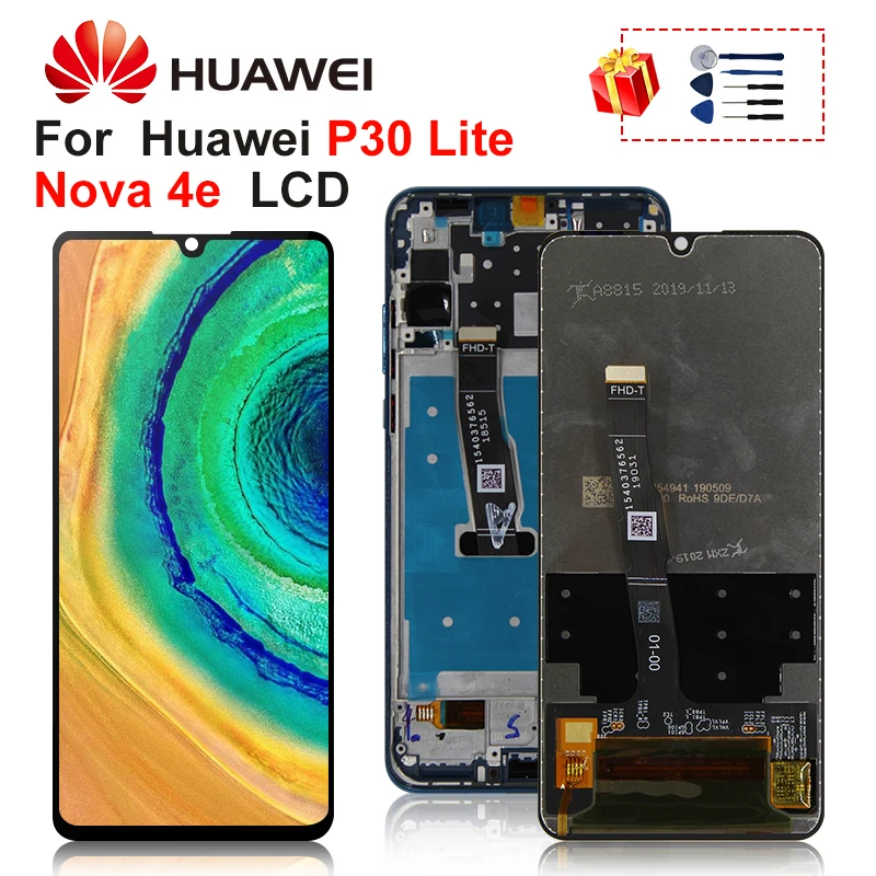 

ЖК-дисплей для Huawei P30 Lite, Nova 4e, сенсорный экран с дигитайзером для Huawei MAR-LX1, MAR-LX2, MAR-AL01, запасные части