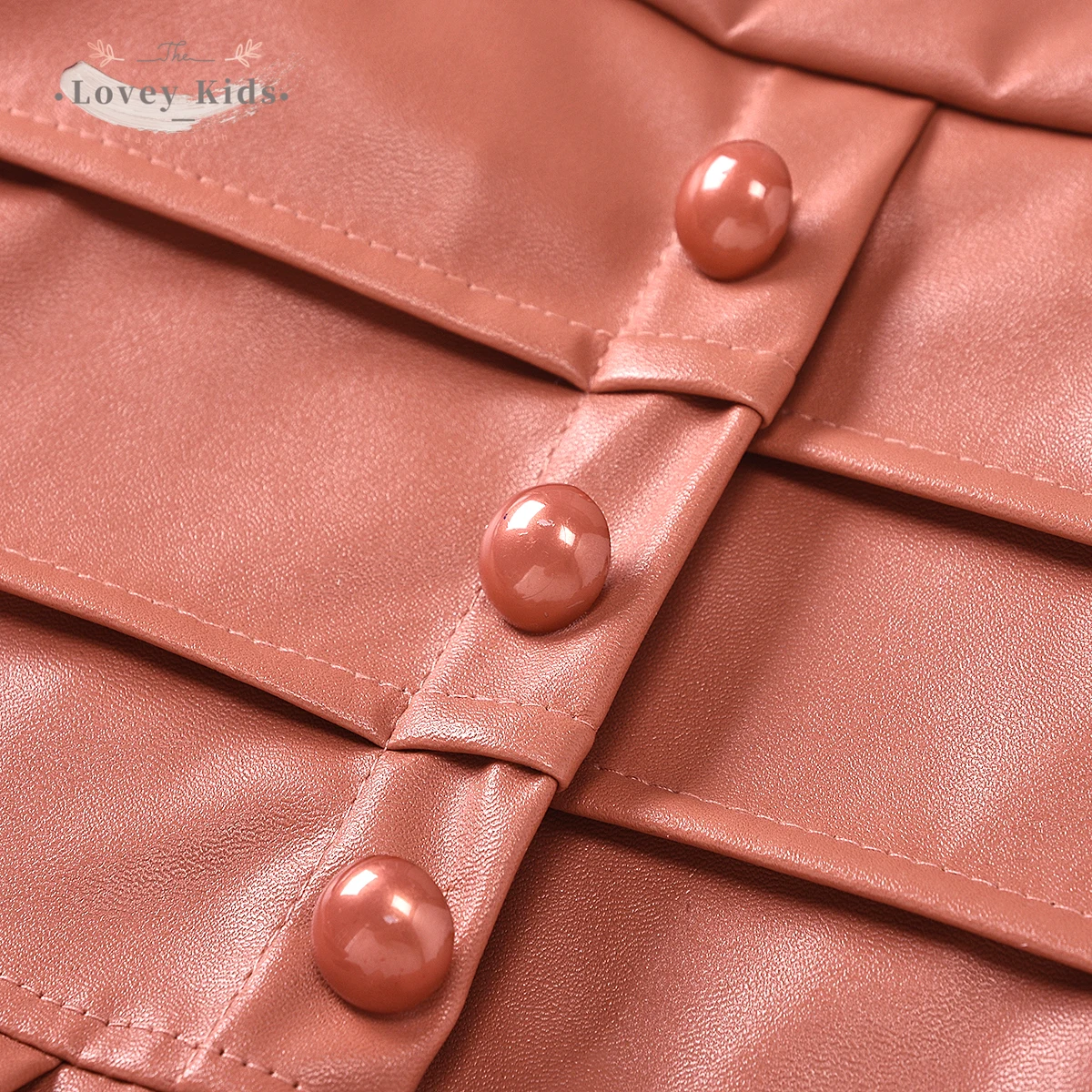 Осень-зима 2020 Милая юбка из искусственной кожи для маленьких девочек мини-юбка