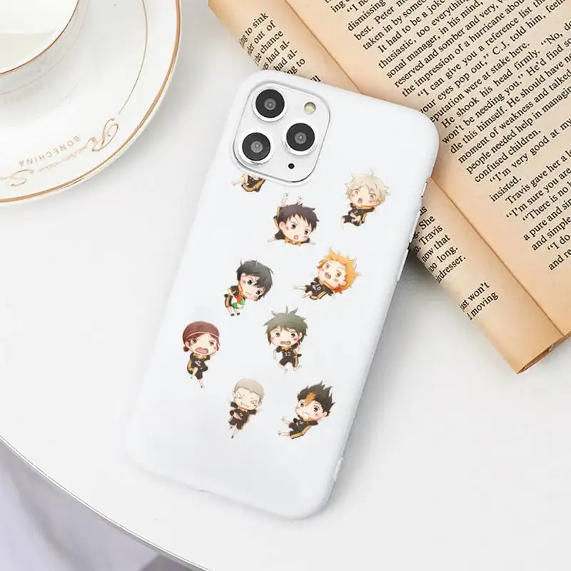 

Volleyball anime cute Haikyuu Phone Case Candy Color for iPhone 6 7 8 11 12 s mini pro X XS XR MAX Plus