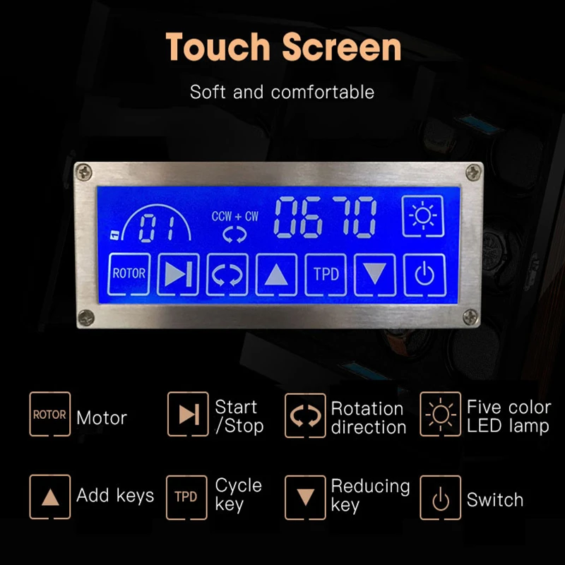 

Luxury Wooden Mechanical watch winder Automatic winding cabinet Watch storage box With display box Glass Door