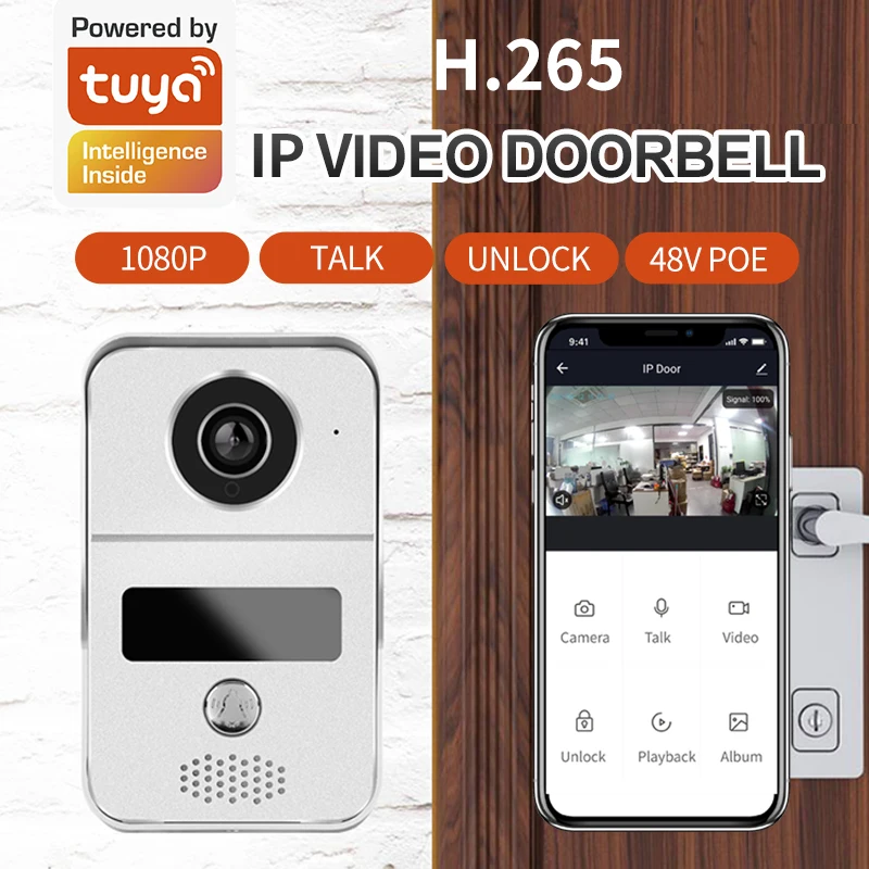 Умная Wi-Fi система видеодомофона 1080P Tuya беспроводная наружная камера