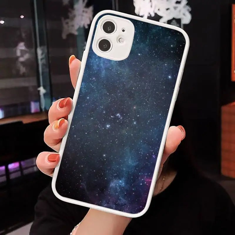 

Art design aesthetics gradient starry sky Phone Cases Matte Transparent for iPhone 7 8 11 12 s mini pro X XS XR MAX Plus funda