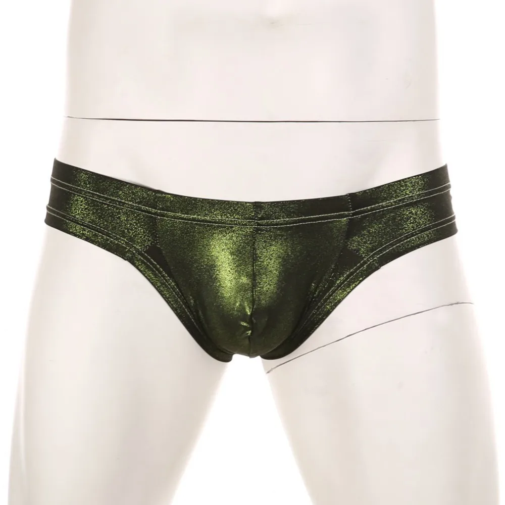 

Mens Faux Leather Briefs Hip Raise Erotic Lingerie G-String Thongs Sexy Underwear Low Rise Bikini Panties Tight T Underpants