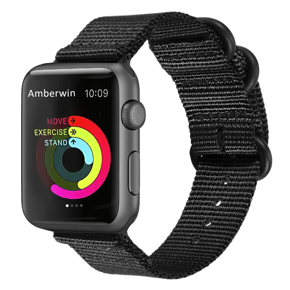 Ремешок Nato для Apple watch 4 ремешка 44 мм 40 мм iWatch 42 мм 38 мм спортивный нейлоновый браслет ремешок для часов Apple watch 5 3 2 1 42/38 мм