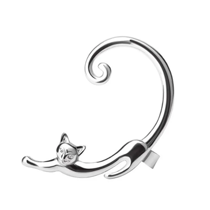 2021 Европа и США новые простые глянцевые серьги в виде кота холодный ветер Висячие