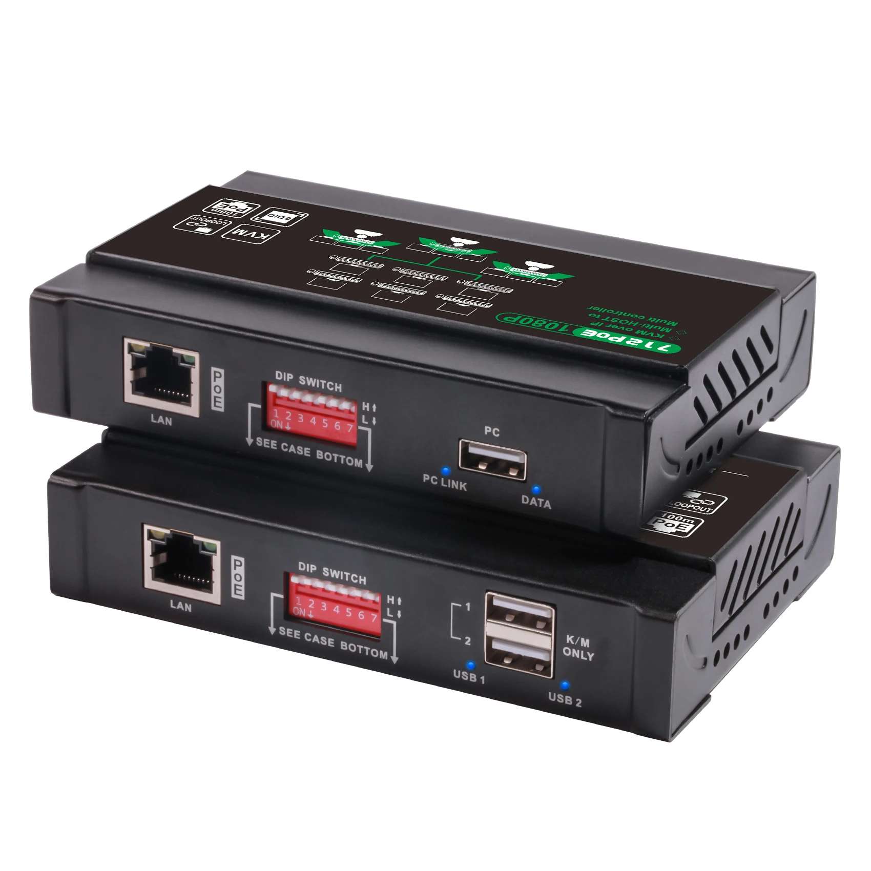 CHV712P 120 м LAN TCP IP матрица USB HDMI KVM расширитель IGMP POE коммутатор многохост
