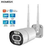 inqmega bullet ip camera tuya 1080p wifi outdoor security camera full color night vision motion detection cctv surveillance