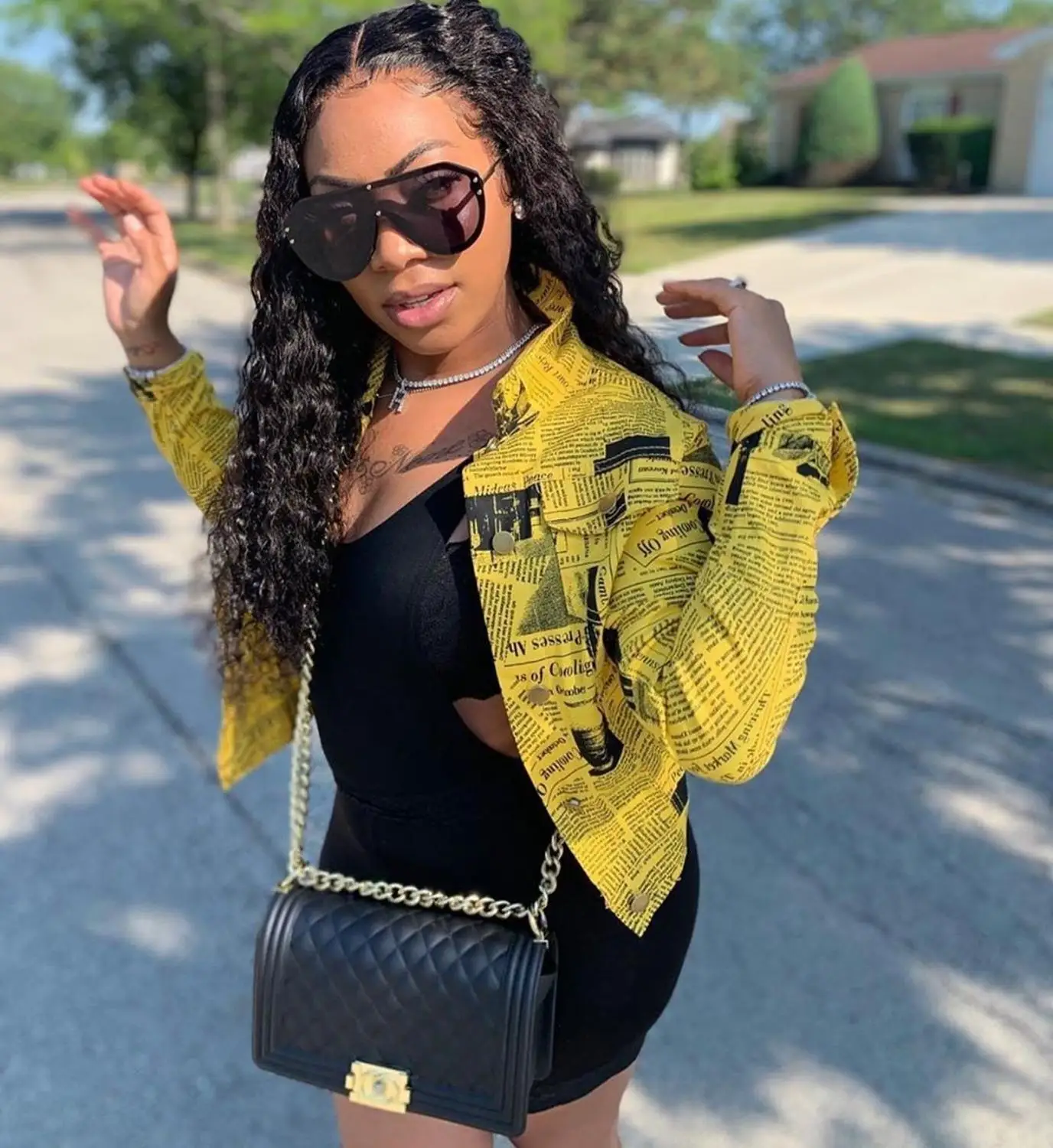 Новинка 2019 осенне зимние женские куртки с длинным рукавом и принтом газетных