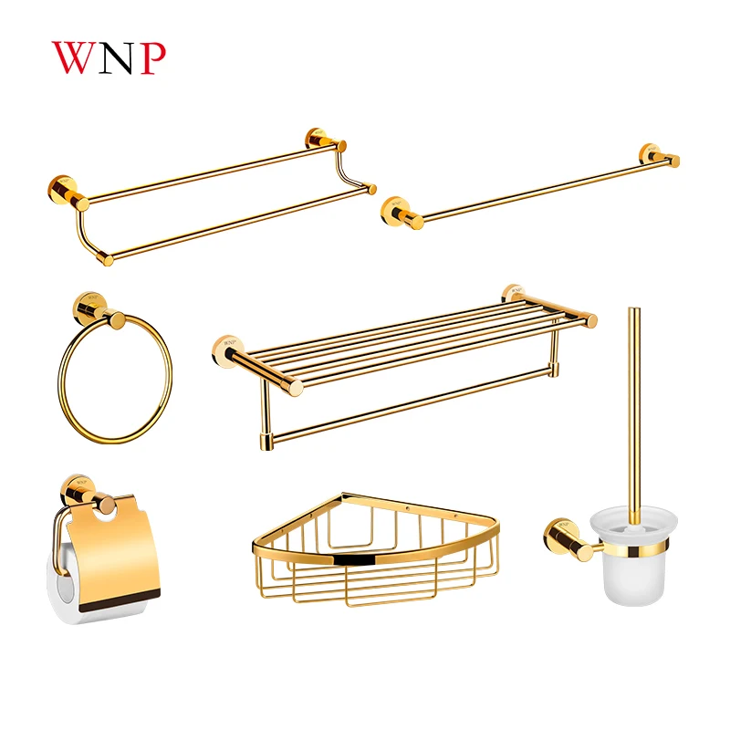 1905BT Золотой набор аксессуаров для ванной комнаты вешалка полотенец держатель
