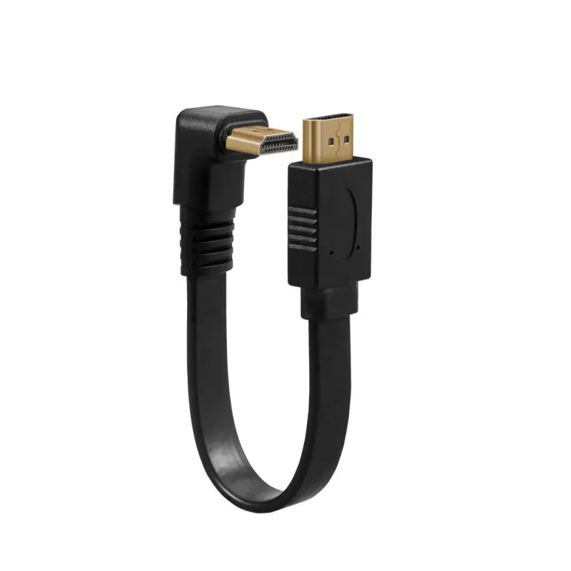 Кабель HDMI 0 3 м 90 / 270 градусов плоский шнур 4K X 2K для PS4 кабель монитора