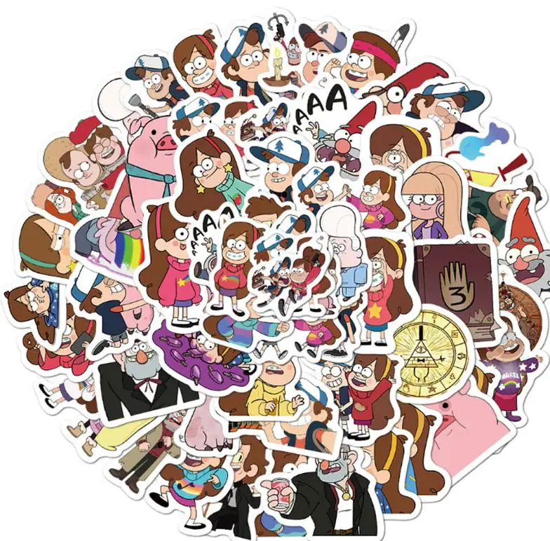 103050pcs movie grotesque town sticker school student diary hand ledger stationery mobile phone guitar decoration kawaii toys free global shipping