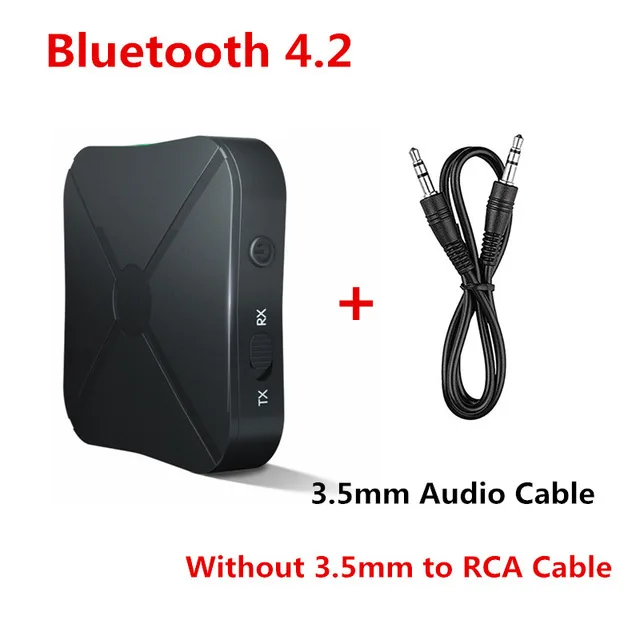 Популярный Bluetooth 5,0 4,2 аудио передатчик приемник 2в1 ТВ автомобильный музыкальный приемник 3,5 мм AUX RCA беспроводной адаптер для наушников динамик - Цвет: Color1 Bluetooth 4.2