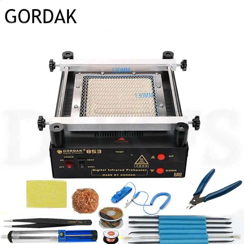 GORDAK 853 Инфракрасная защита окружающей среды Бессвинцовая платформа предварительного нагрева BGA станция для ремонта отопления PCB предварительного нагрева сварочный аппарат - Цвет: D