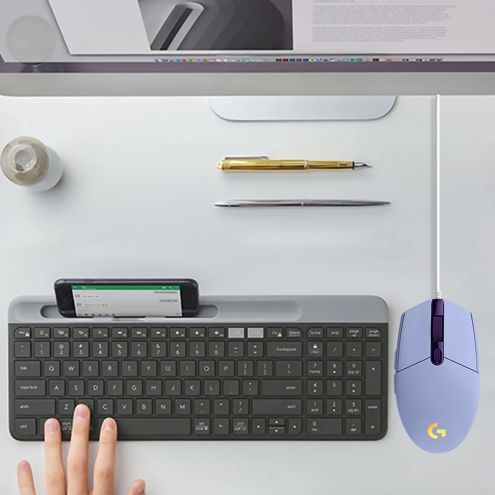 

Logitech G102 LIGHTSYNC RGB Wired Gaming Mouse 4 Colors 8000DPI Adjustable 6 Programmable Buttons USB Mice for PUBG PC Gamers