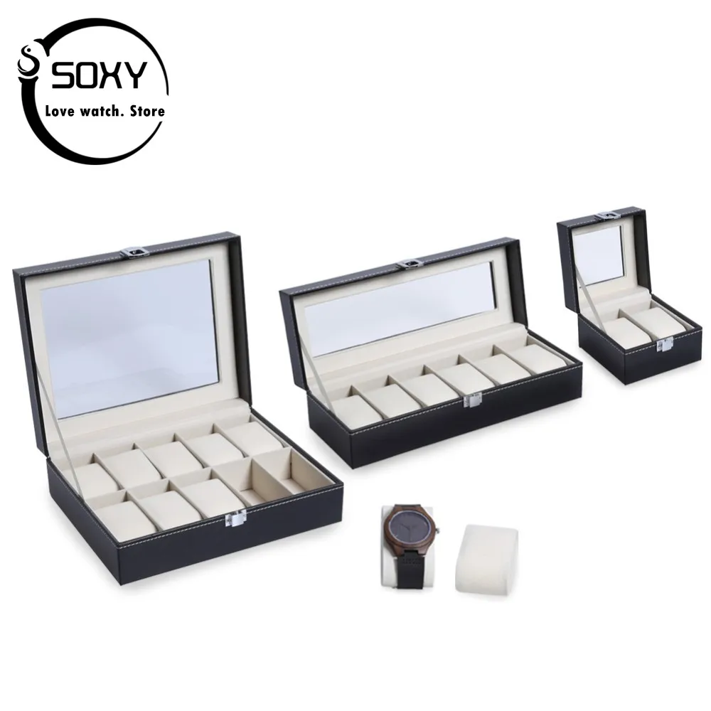 Несколько коробок для часов кожаный чехол 2 6 10 ячеек профессиональный держатель