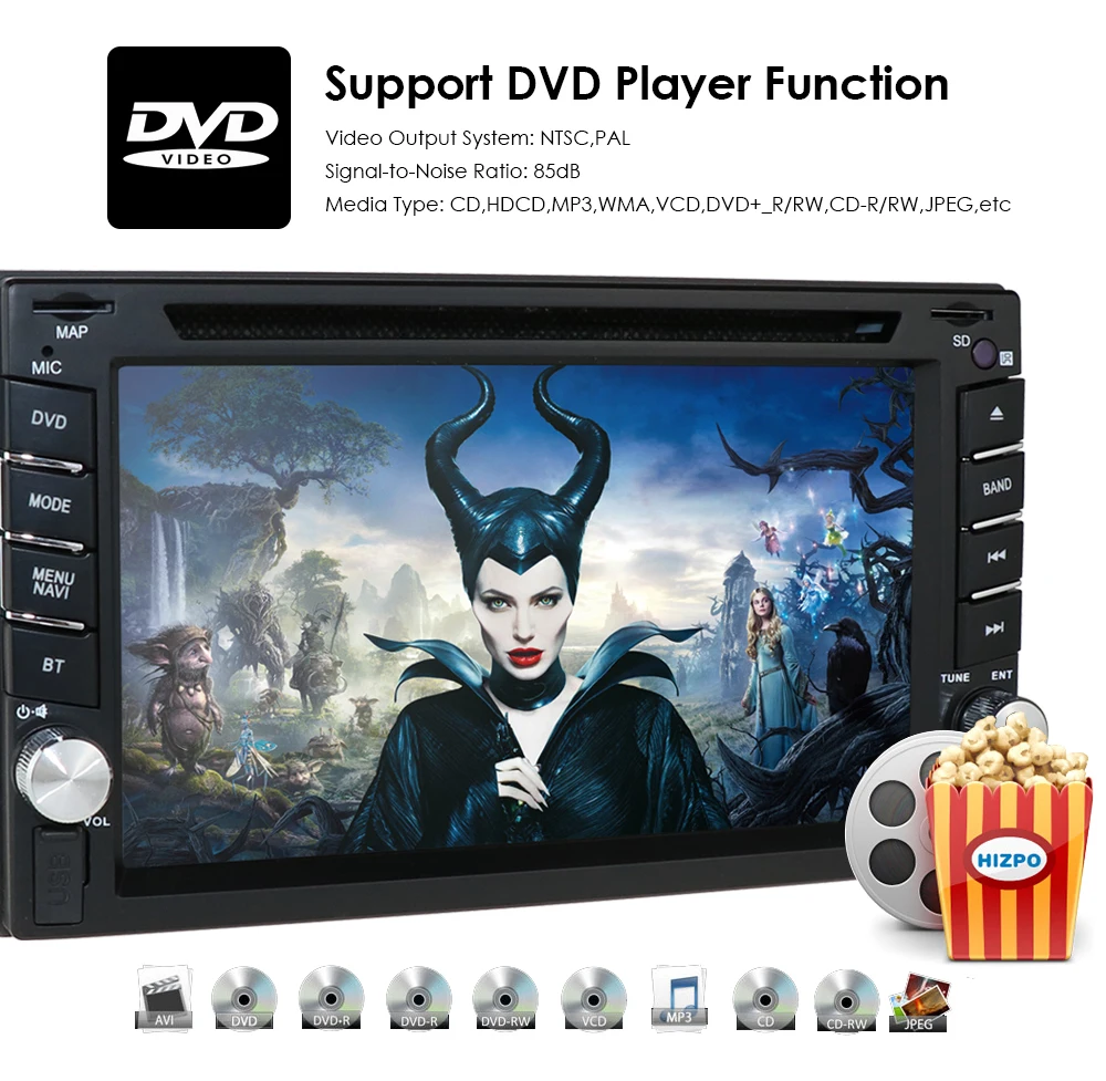 Новинка! Универсальный 2Din в тире Автомобильный dvd-плеер GPS стерео радио сенсорный