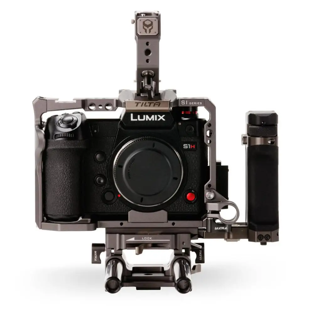 

Tilta Black Camera Cage FOR PANASONIC S1H S1 S1R camera TA-T38-A-B DSLR Rig S1H rig top handle side focus handle dslr 6k film
