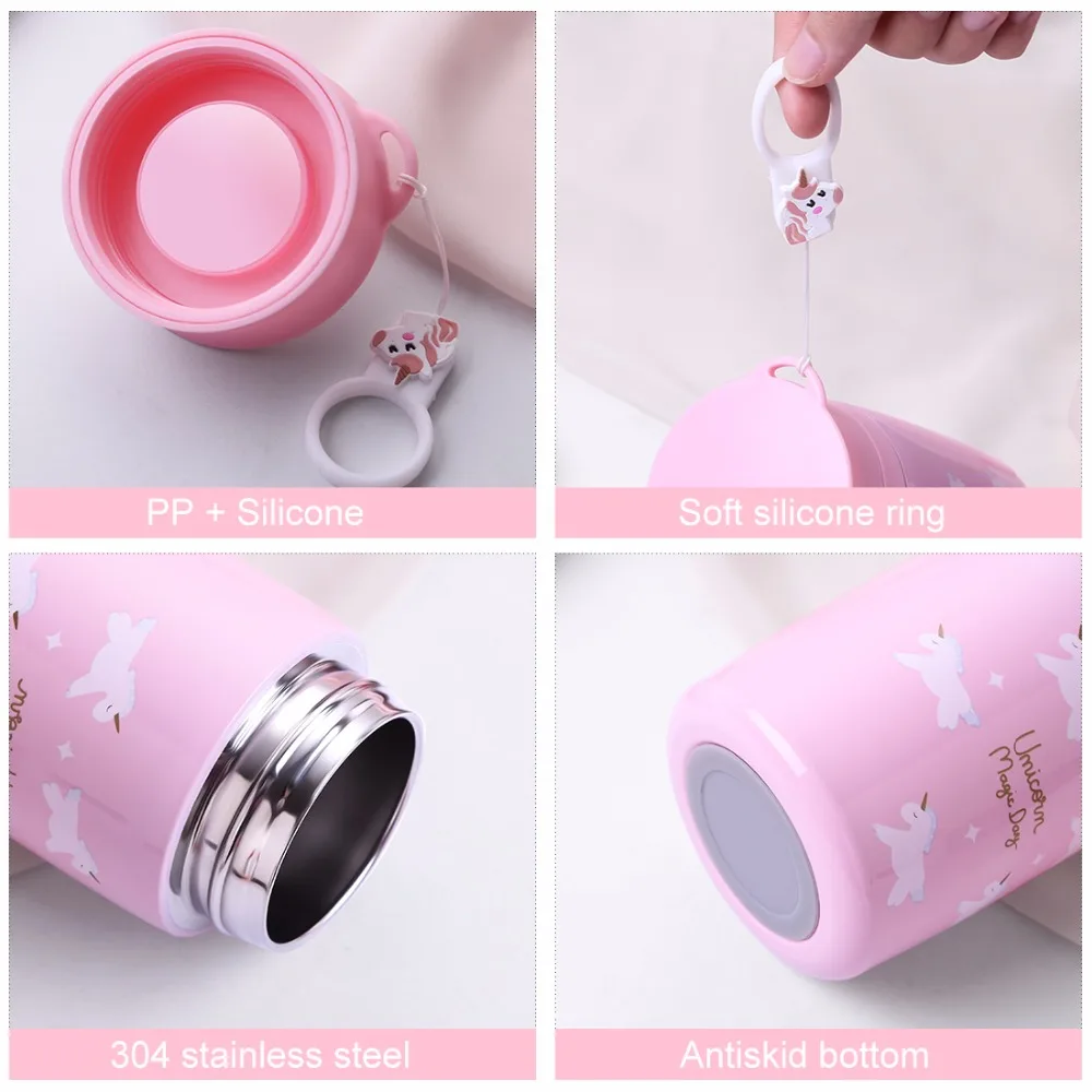 300 мл Детские милые термосы бутылочки для девочек детские кормления портативные