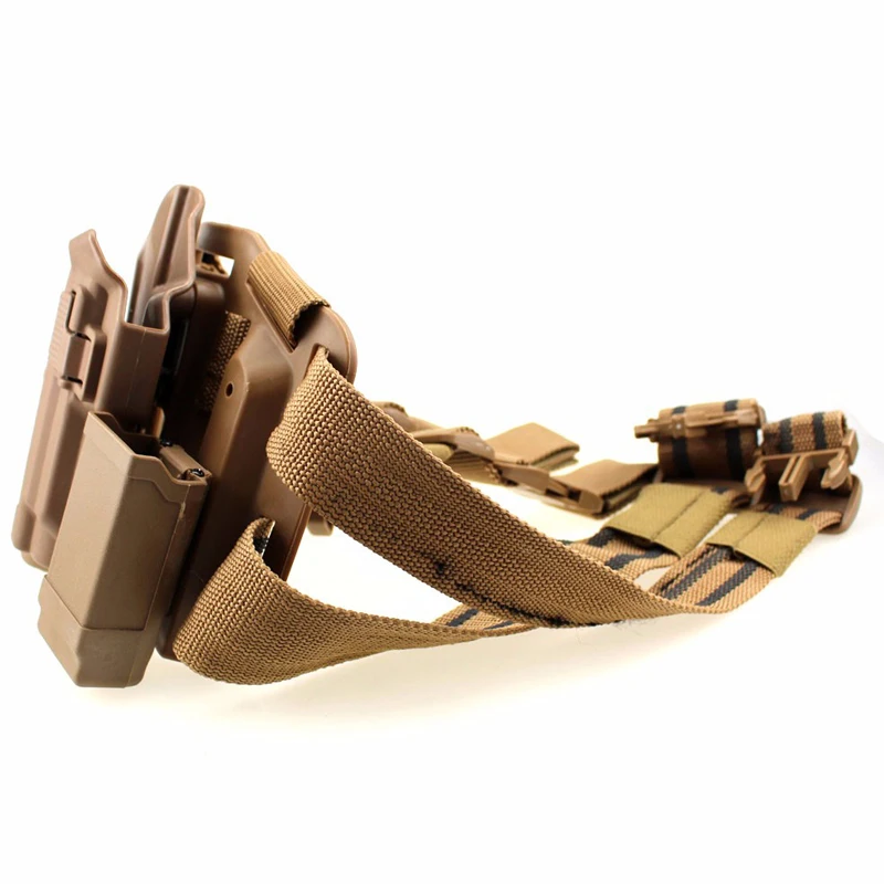 

Military Tactical LV3 Sig P226 Pistol Holster Bearing Flashlight Outdoor Hunting Shooting Gun Right Handed Thigh Holster