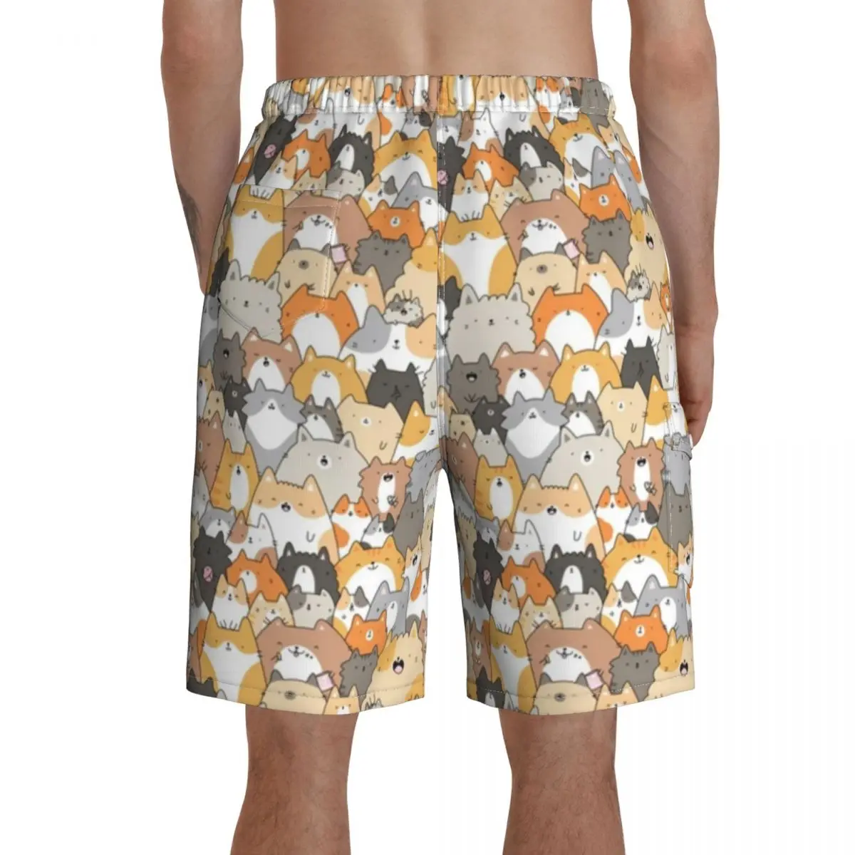 

Kitty Board Shorts Men Bathing Swimming Trunks Polyester Funny Swim Trunks