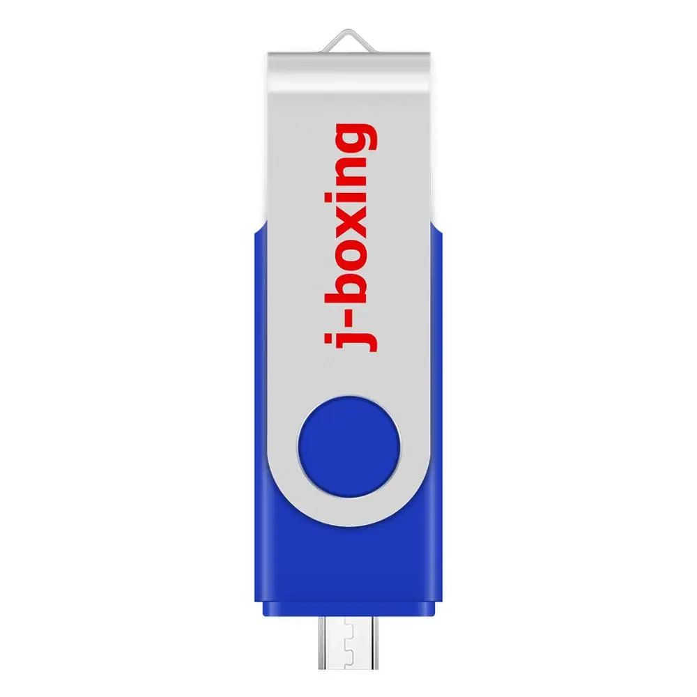 Blue J-бокс OTG USB флэш-накопитель 64 ГБ 32 ГБ 16 ГБ 8 ГБ USB ручка привода USB 2,0 Флешка флэш-диск Micro USB для Android/PC/samsung - Цвет: Blue