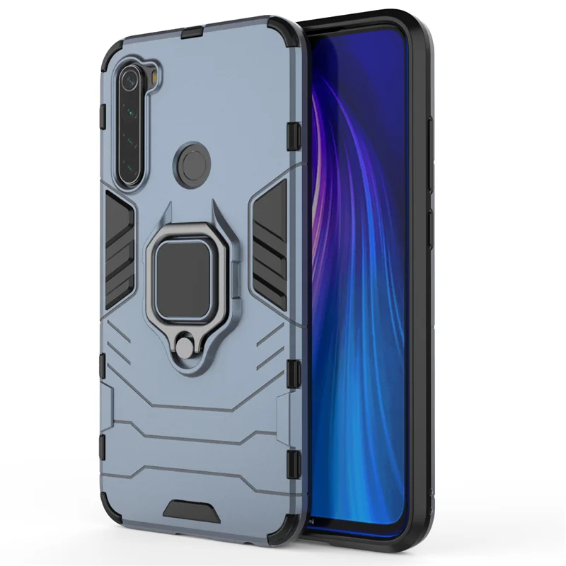 Пантера чехол в робот-стиле для Xiaomi Redmi Примечание 8 8T чехол супергероя Гибридный кольцо бронированный чехол для телефона Redmi Note 8 Pro аксессуары(XS0729