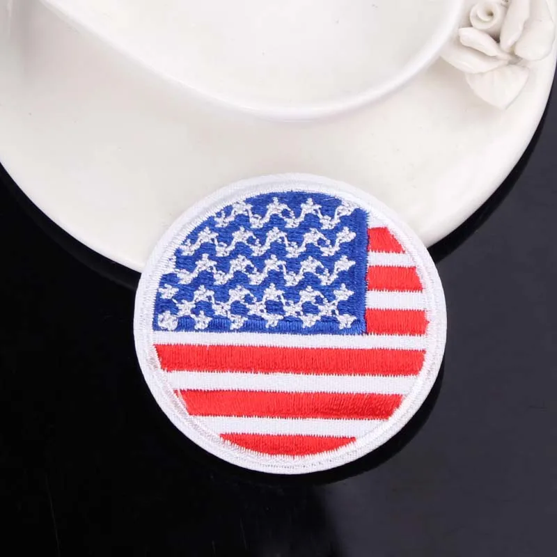 DIY вышитая заплатка Национальный флаг Утюг для нашивки на одежду тактические