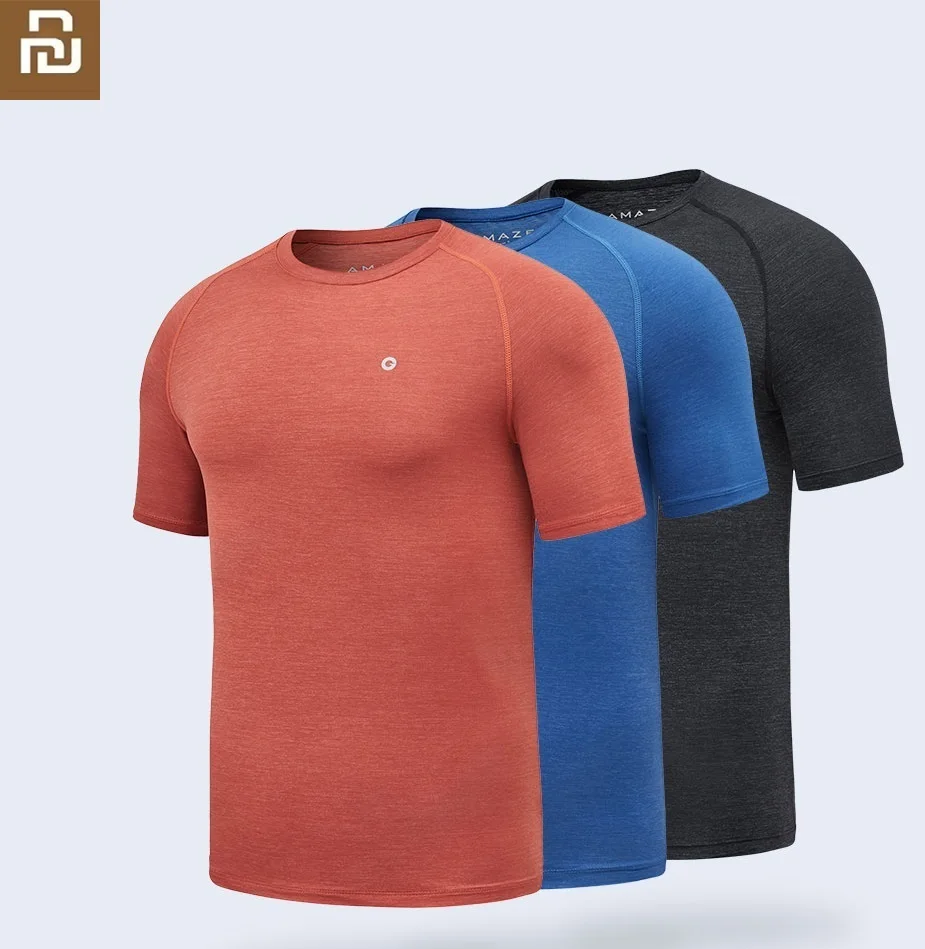 Youpin классная быстросохнущая футболка удобная дышащая Светоотражающая толстовка