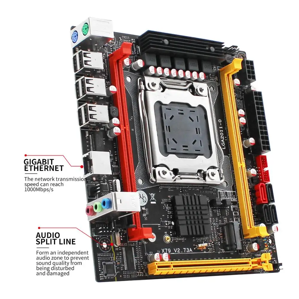 Billig MASCHINIST X79 Motherboard LGA 2011 Unterstützung Intel Xeon E5 V1 V2 CPU Prozessor DDR3 ECC REG Nicht-ecc RAM Speicher Mini-idx X79 V 2,73