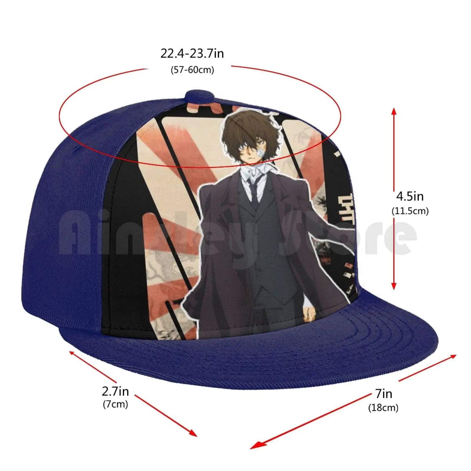 

Bungou Stray Dogs | Osamu Dazai | Anime Baseball Cap Unisex Mesh Casual Print Adjustable Bungou Stray Dogs Bungou Stray Dogs