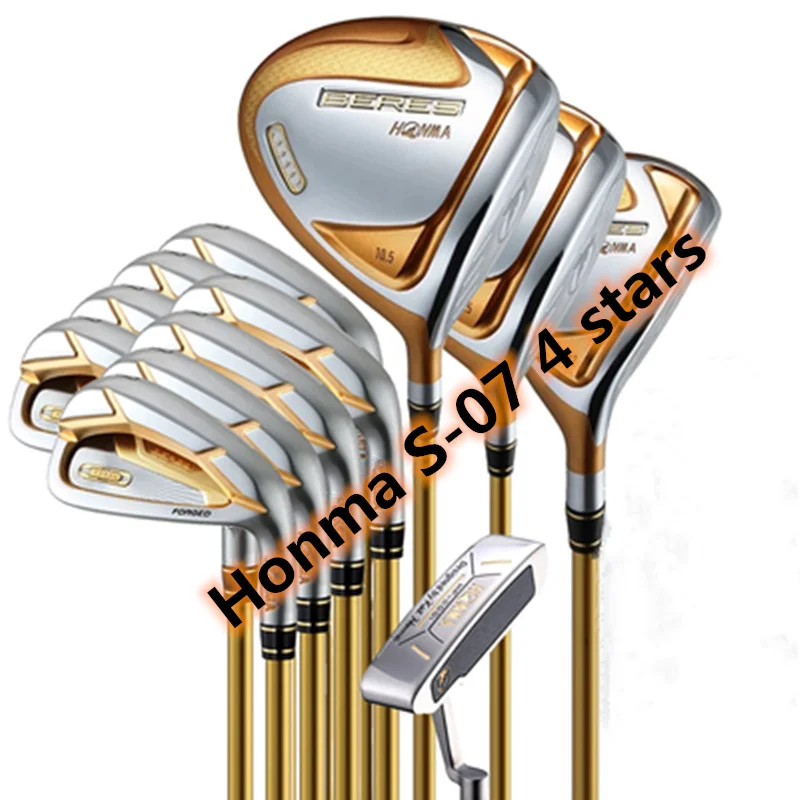 Men's Golf club Complete Set OEM  Honma Bere S-07 4 star golf club sets Driver+Fairway+Golf iron+putter(14piece no bag)
