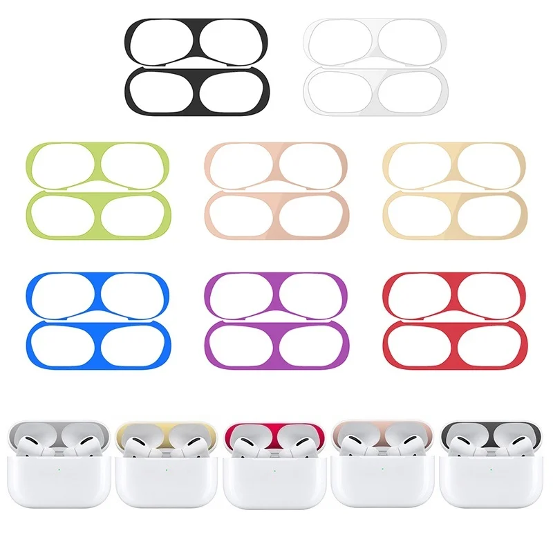 Пылезащитная наклейка для AirPods Pro 2019 чехол Ультратонкий металлический защитный