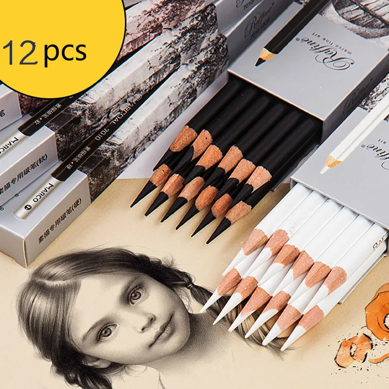 Sketch Highlight pen White pencil Soft Core Colored Charcoal