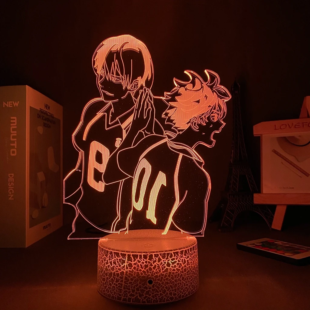 

Аниме Haikyuu манга Shoyo Hinata фото для детской спальни аниме украшение день Святого Валентина подарок 3D лампа Haikyuu Светодиодная лампа